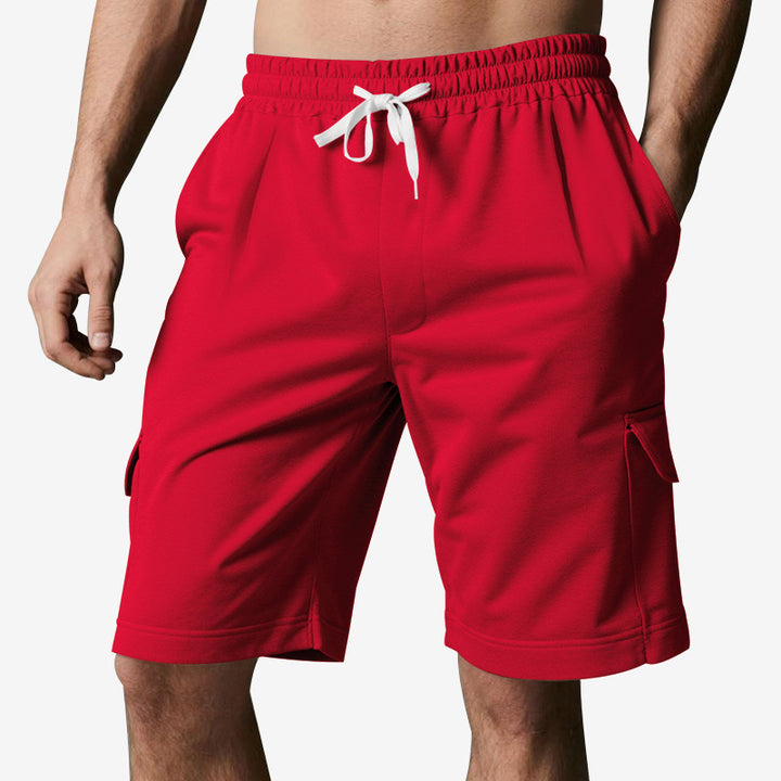 Herren bequeme Cargo-Shorts mit elastischem Bund und praktischen Taschen Aliams