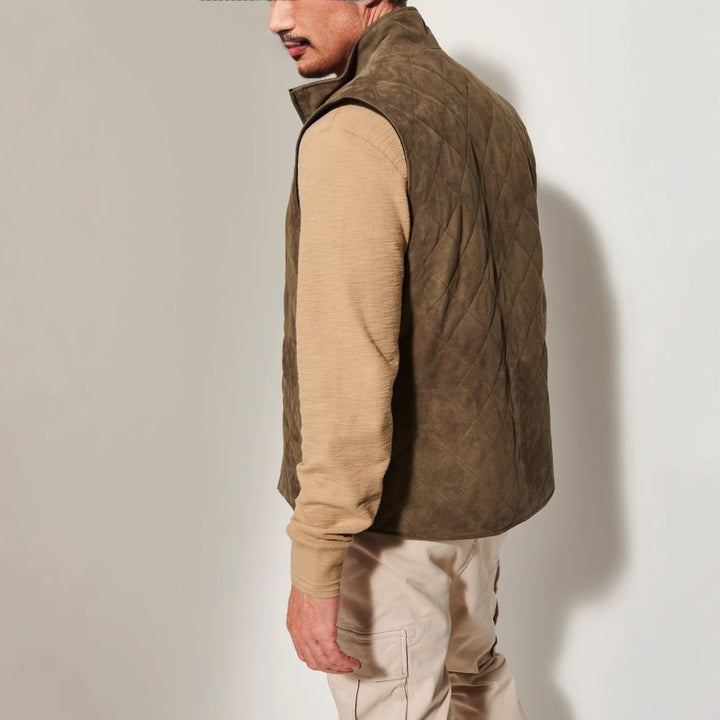 Herren Steppweste aus hochwertigem Wildleder Aliams