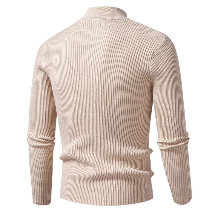 Herren Hochwertiger Rollkragenpullover aus Rippenstrick Aliams