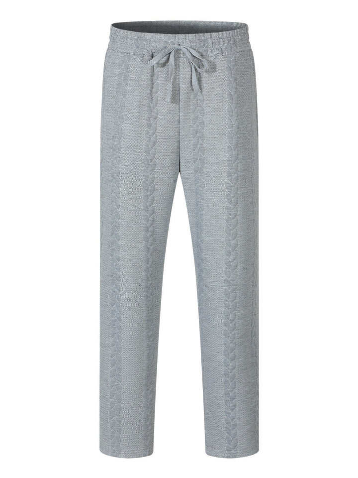 Herren Freizeitliche Stretch-Hose mit Kordelzug und strukturiertem Design Aliams