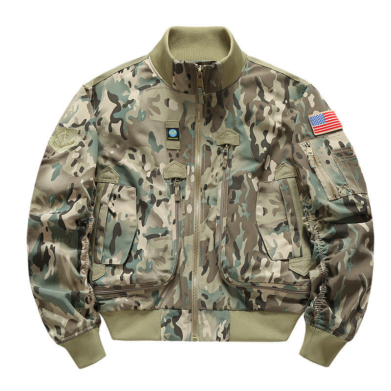 Herren Cargobomberjacke mit praktischen Taschen und hoher Kragen Aliams