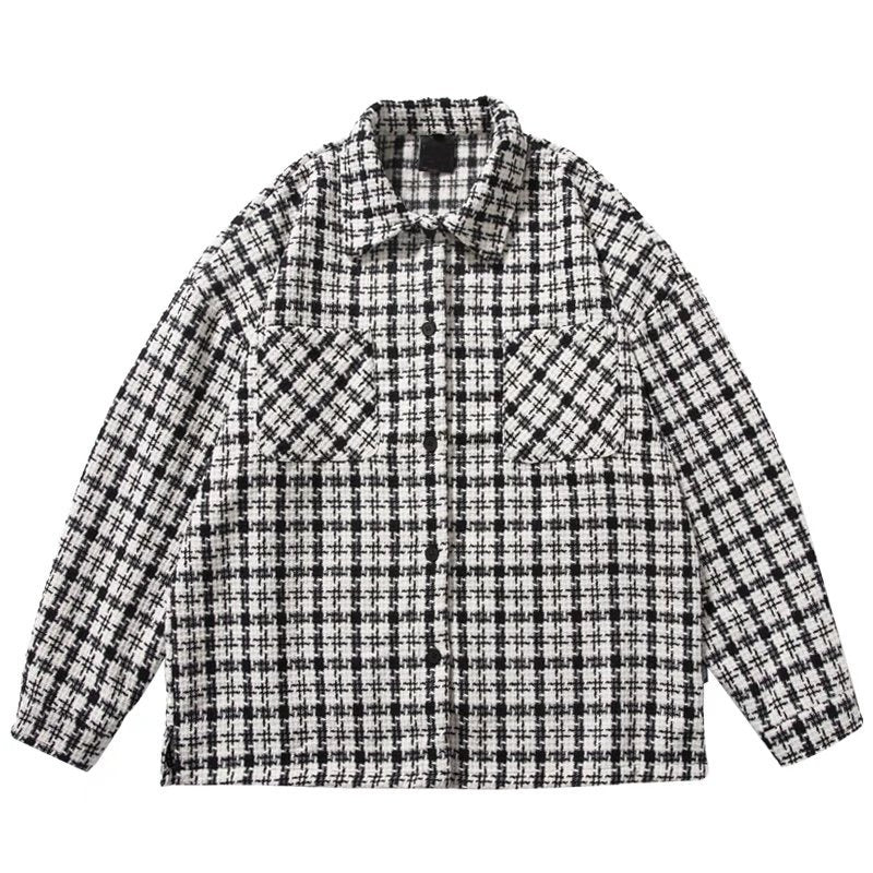 Herren Karierte Überhemdjacke mit zwei aufgesetzten Taschen und modernem Schnitt Aliams