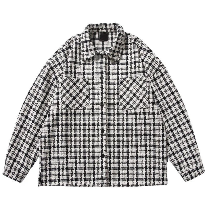 Herren Karierte Überhemdjacke mit zwei aufgesetzten Taschen und modernem Schnitt Aliams