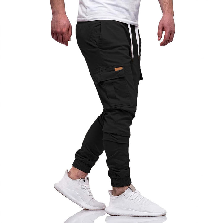 Herren Cargo-Jogginghose mit elastischem Bund und mehreren Taschen Aliams