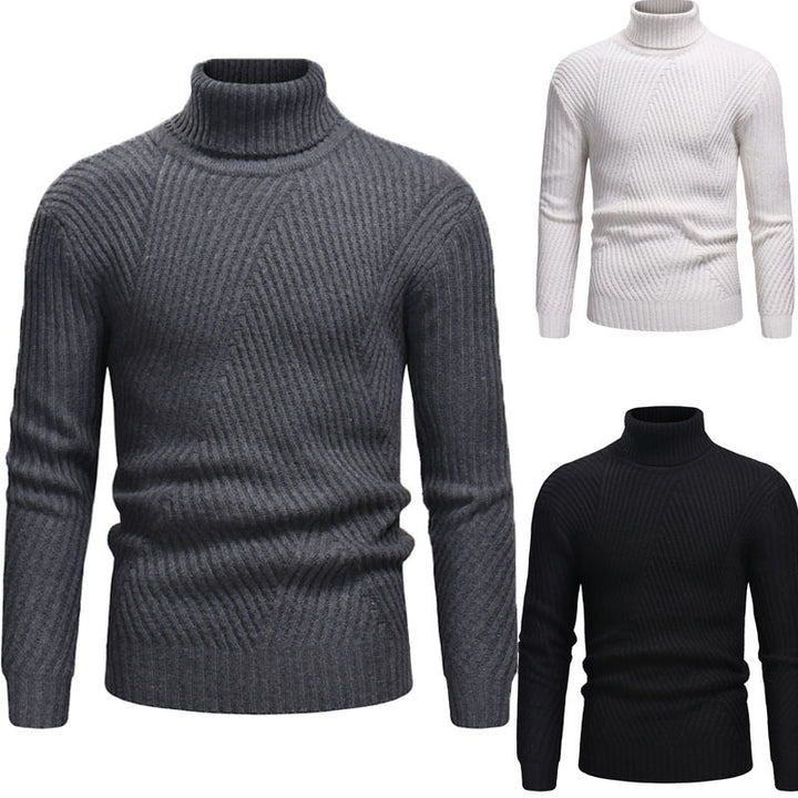 Herren Hochwertiger Rollkragenpullover im strukturierten Design Aliams