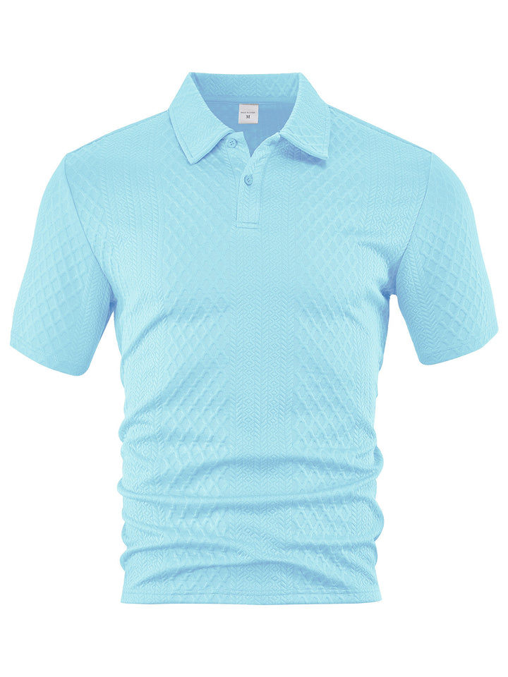 Herren kurzärmeliges Polohemd mit strukturiertem Design Aliams