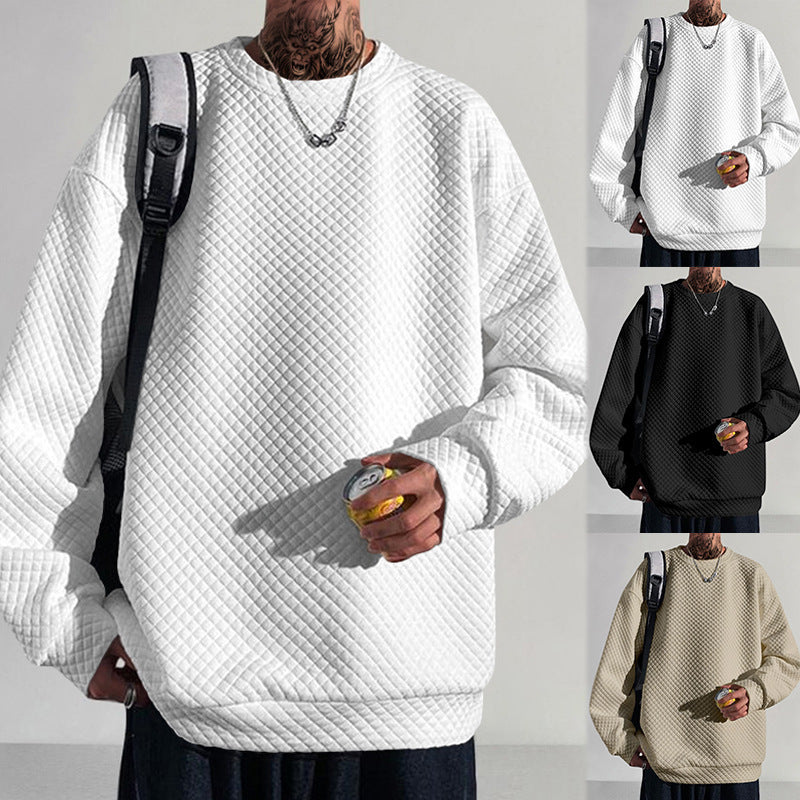 Herren bequemer Sweatshirt mit strukturiertem Design und lockerer Passform Aliams