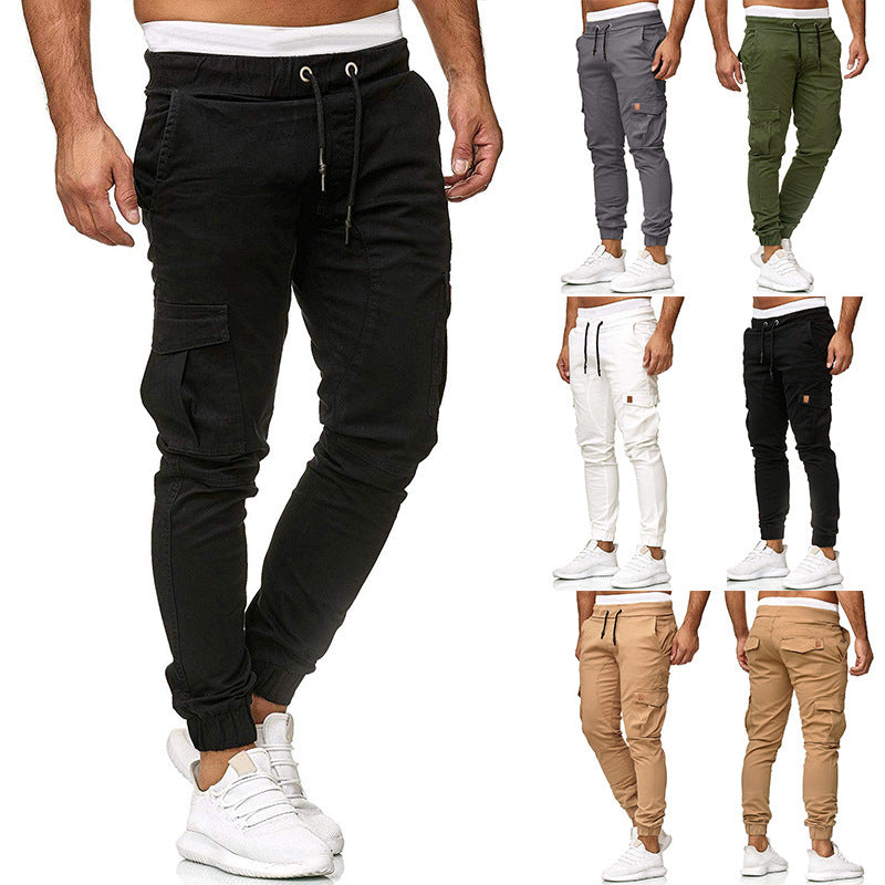 Herren Cargo-Jogginghose mit elastischem Bund und praktischen Taschen Aliams