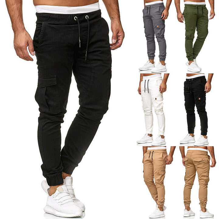 Herren Cargo-Jogginghose mit elastischem Bund und praktischen Taschen Aliams