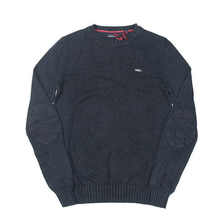 Herren feiner Strickpullover mit raffiniertem Rundhalsausschnitt und elastischem Bund Aliams