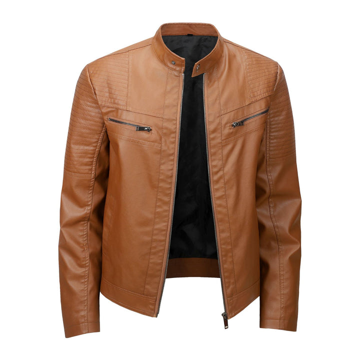 Herren hochwertige Bikerjacke mit Steppdetails und praktischen Reißverschlusstaschen Aliams