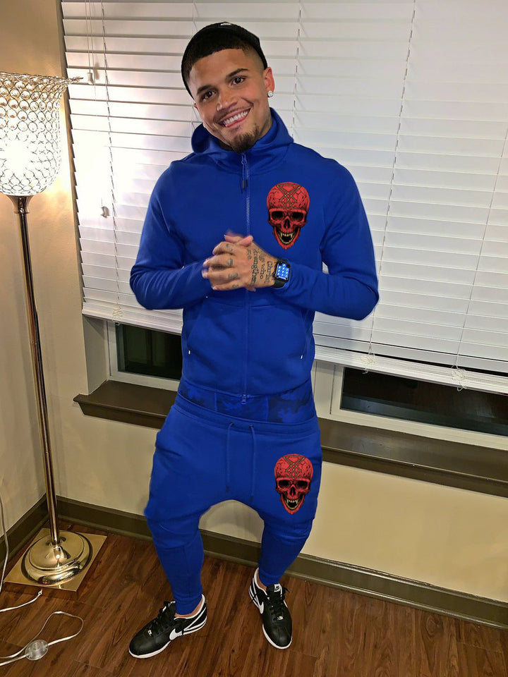 Herren Sportanzug mit detailreichem Totenkopf-Design Aliams