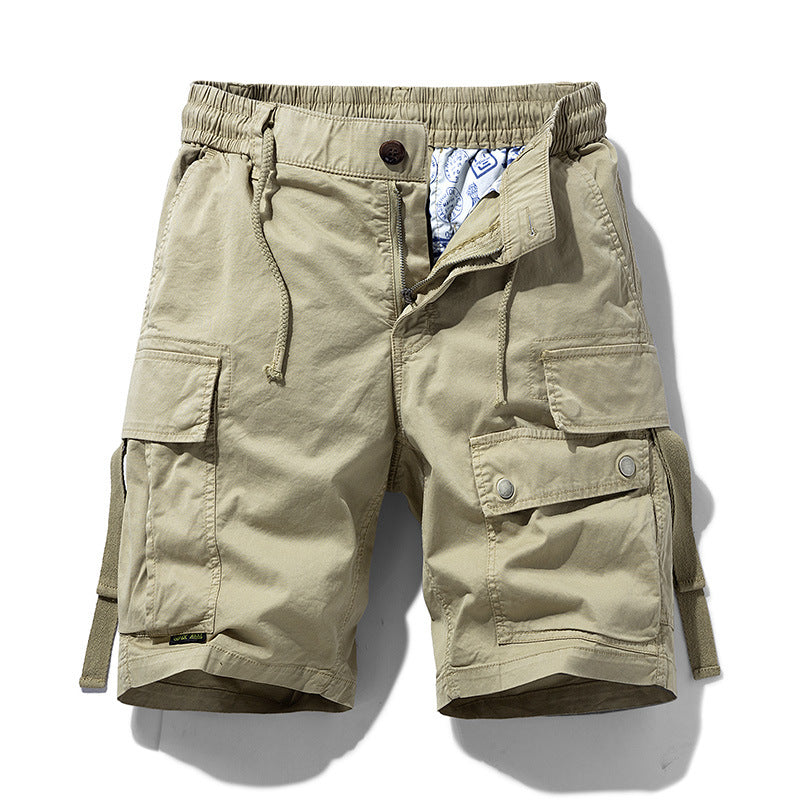 Herren Cargoshorts mit elastischem Bund und multifunktionalen Seitentaschen Aliams