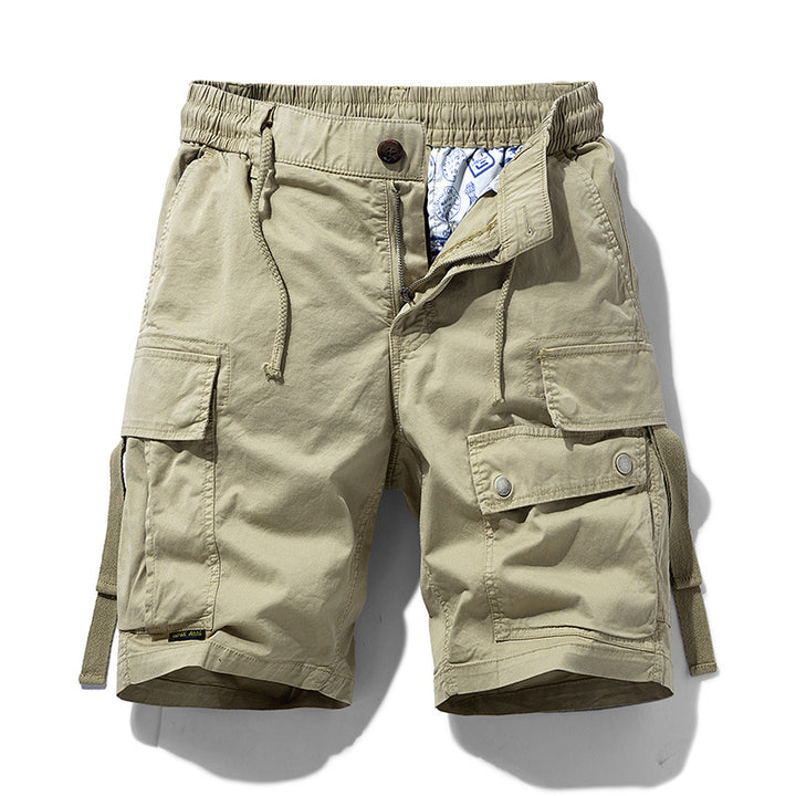 Herren Cargoshorts mit elastischem Bund und multifunktionalen Seitentaschen Aliams