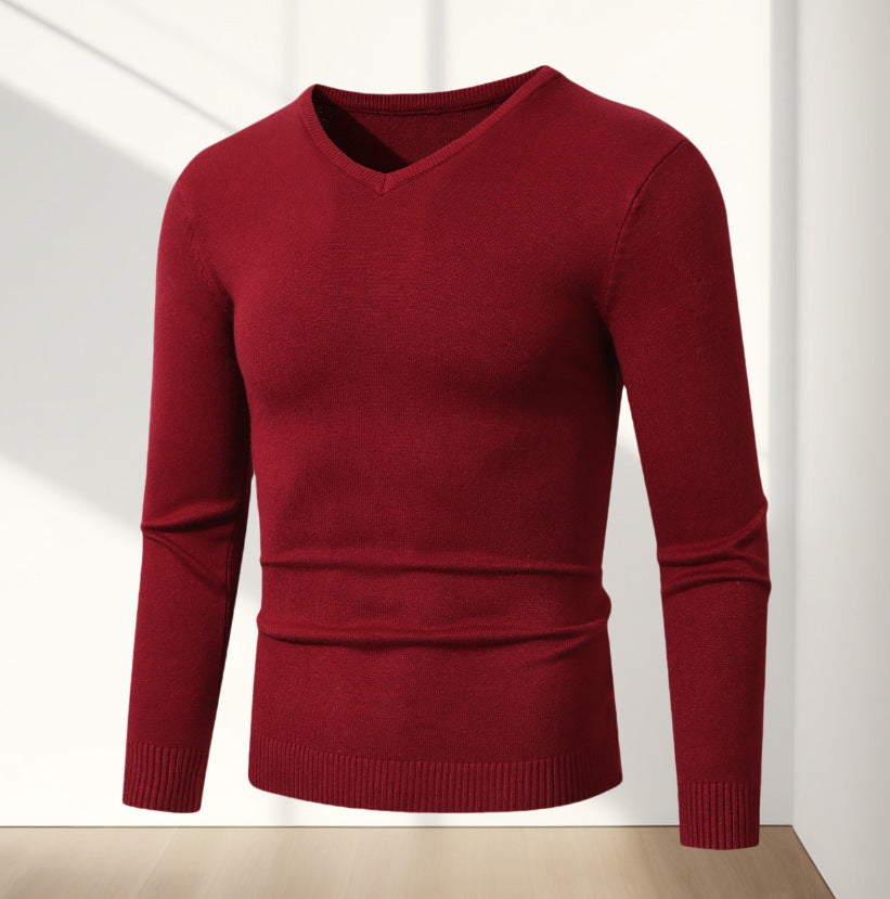 Herren eleganter V-Ausschnitt Pullover Aliams