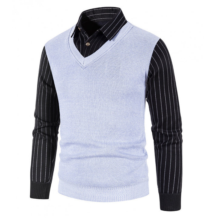 Herren eleganter V-Ausschnitt Pullover Aliams