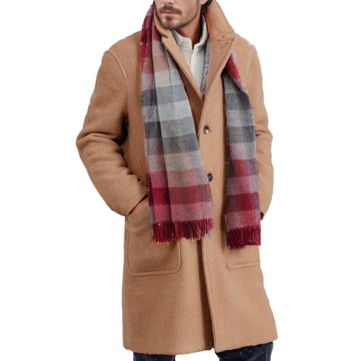 Herren eleganter und wärmer Wintermantel mit doppelter Knopfleiste und praktischen Taschen Aliams