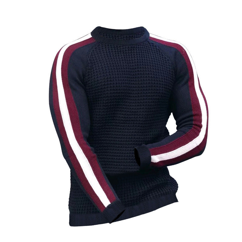 Herren Strickpullover mit sportlichen Streifen Aliams