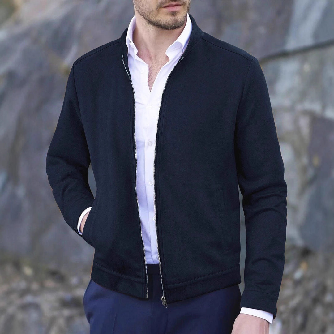 Herren Fleecejacke mit modernem Stehkragen und weichem Innenfutter Aliams