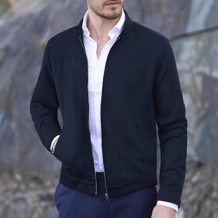 Herren Fleecejacke mit modernem Stehkragen und weichem Innenfutter Aliams