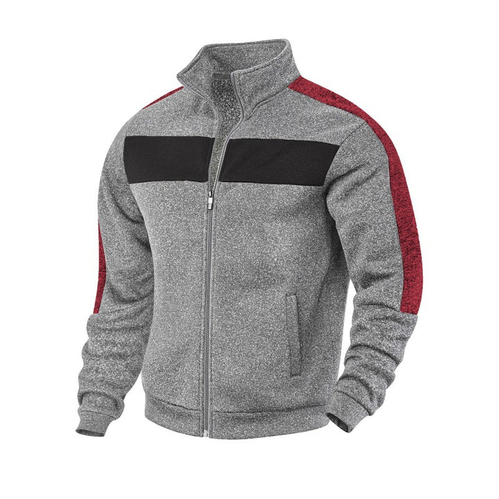 Herren Sportliche Fleecejacke mit hohem Kragen und reflektierenden Akzenten Aliams