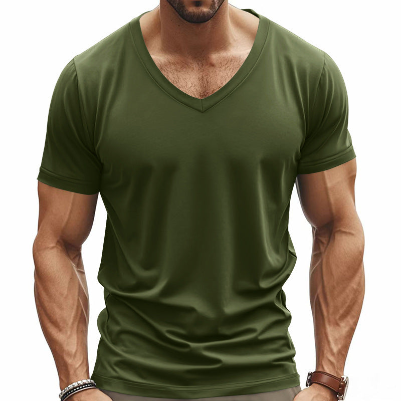 Herren V-Ausschnitt T-Shirt aus atmungsaktivem Funktionsmaterial Aliams 1754373690