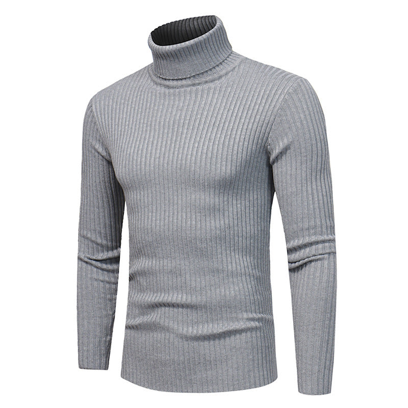Herren Hochwertiger Rippenrollkragenpullover Aliams