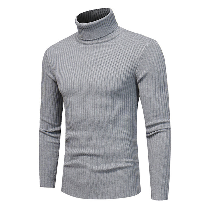 Herren Hochwertiger Rippenrollkragenpullover Aliams