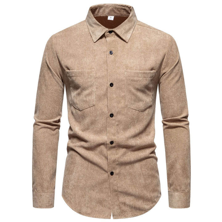 Herren Hemd aus hochwertigem Cord mit klassischem Schnitt und praktischen Brusttaschen Aliams