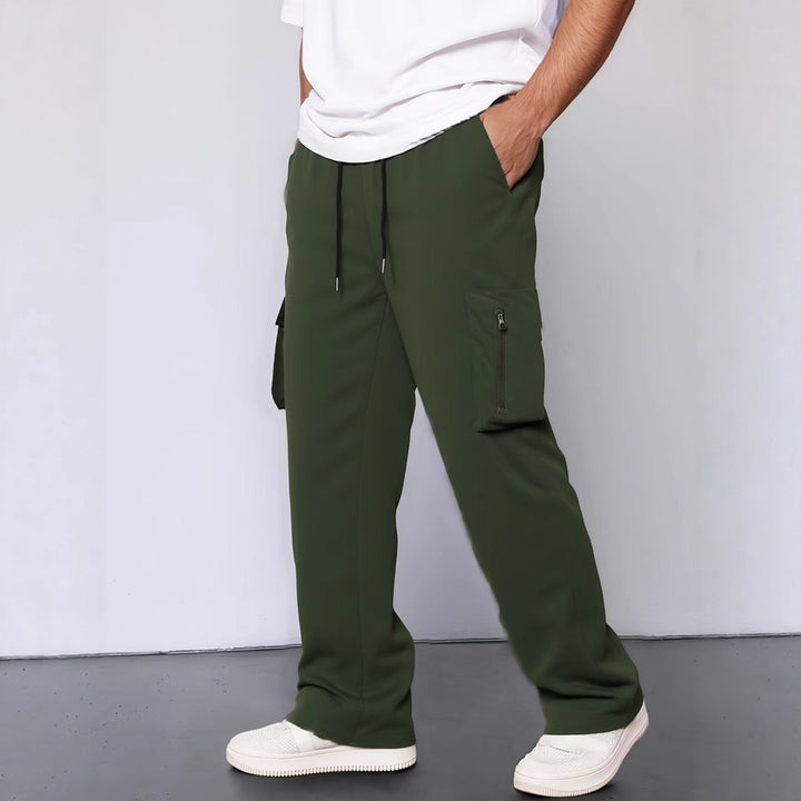 Herren Cargo-Hose mit funktionalen Taschen und verstellbarem Bund Hedi-Mode