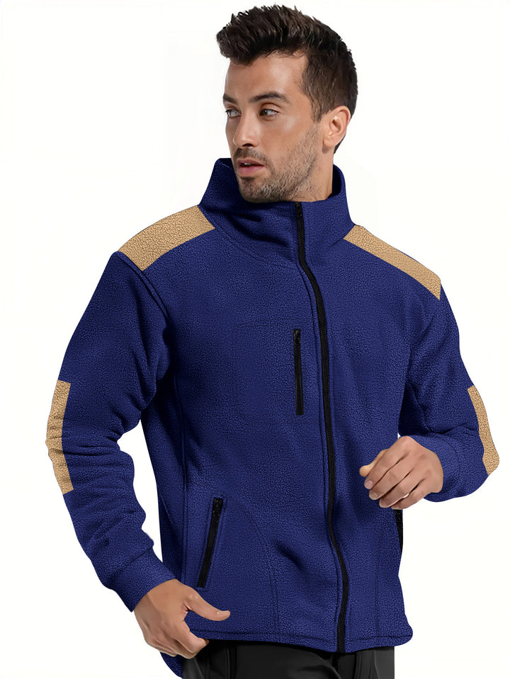 Herren fleecegefütterte Jacke mit modernem Reißverschluss und praktischen Taschen Aliams