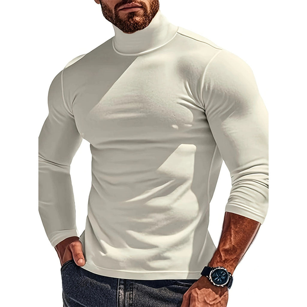 Herren Rollkragenpullover aus elastischem Material Aliams