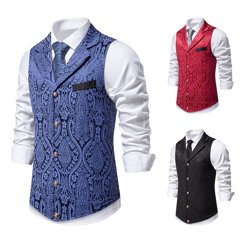 Herren elegante Weste mit kunstvollem Muster Aliams