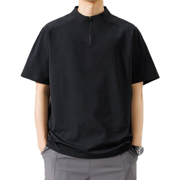 Herren Kurzarm Funktionsshirt mit Reißverschluss und atmungsaktiver Technologie Aliams