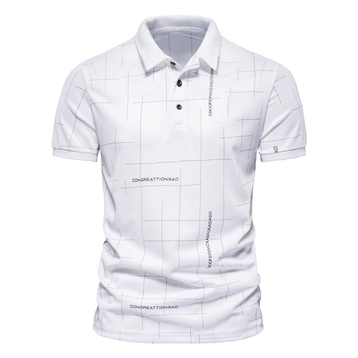Herren Poloshirt mit modernem grafischen Druck und atmungsaktiver Funktion Aliams