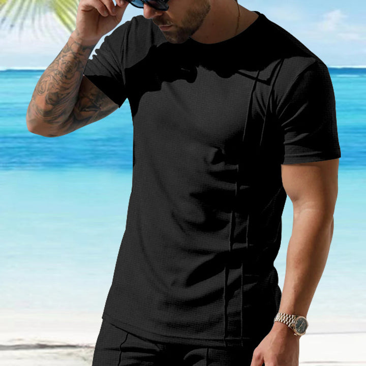 Herren Sportliches Kurzarm-T-Shirt mit strukturiertem Design Aliams