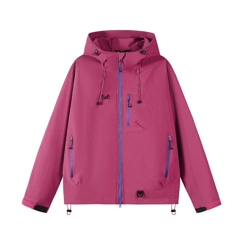 Herren technische Outdoor-Jacke mit verstellbarem Kapuzendesign und zahlreichen Reißverschlusstaschen Aliams