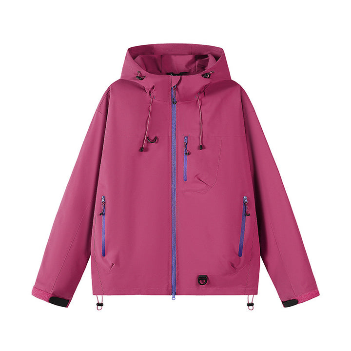 Herren technische Outdoor-Jacke mit verstellbarem Kapuzendesign und zahlreichen Reißverschlusstaschen Aliams