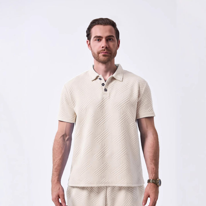 Herren Poloshirt mit strukturiertem Design Aliams