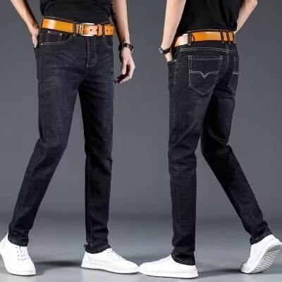 Herren Slim Fit Jeans mit elastischem Bund und modernen Akzenten Aliams