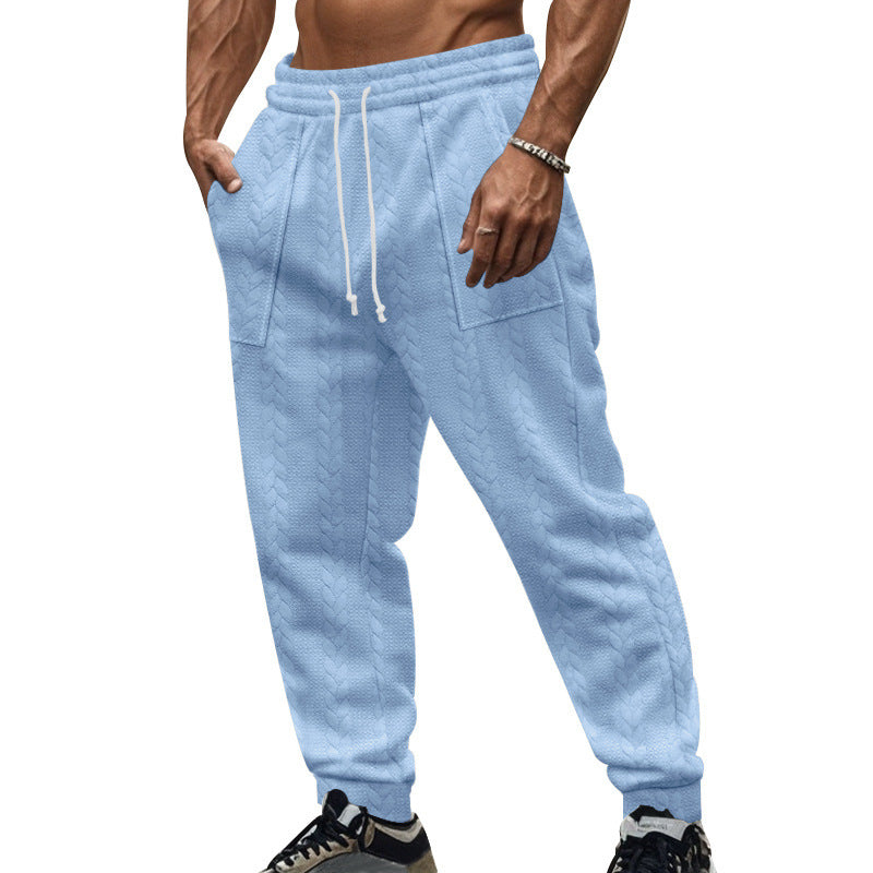 Herren Freizeithose aus strukturiertem Fleece mit praktischen Seitentaschen Aliams