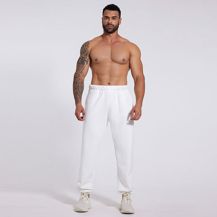 Herren bequeme Jogginghose mit elastischem Bund und seitlichen Eingrifftaschen Aliams