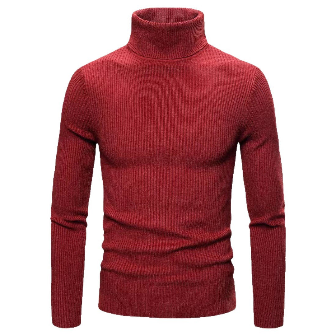 Herren hochwertiger Rollkragenpullover aus feinem Rippstrick Aliams