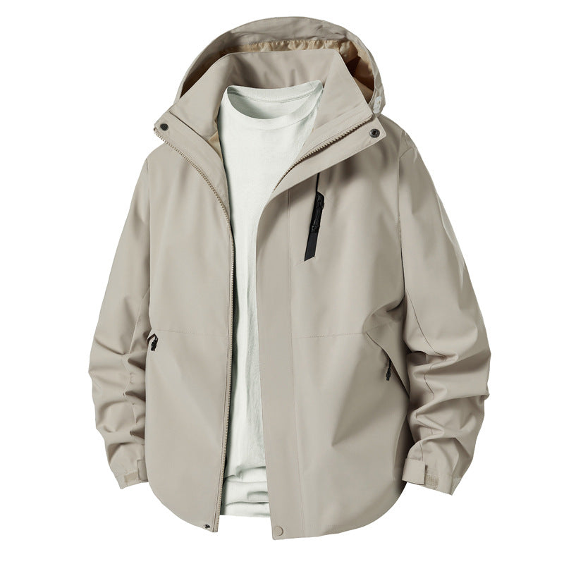 Herren technische Übergangsjacke mit verstellbarem Kapuzenrand Aliams