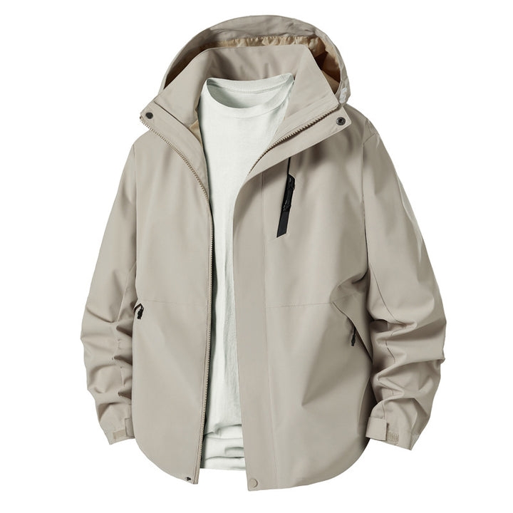 Herren technische Übergangsjacke mit verstellbarem Kapuzenrand Aliams