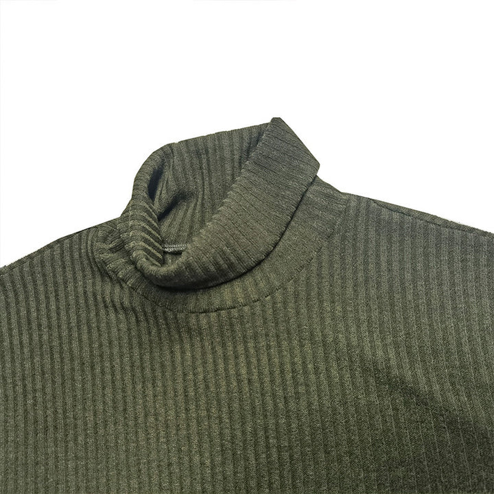 Herren feiner Rollkragenpullover aus strukturiertem Strick Aliams