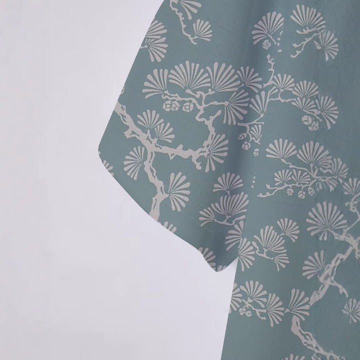 Herren Kurzarm Polohemd mit floralem Design Aliams