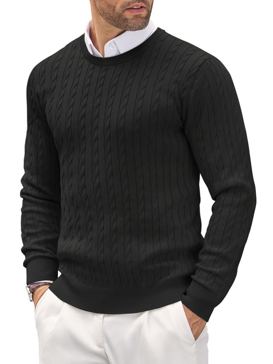 Herren Strickpullover mit strukturiertem Zopfmuster Aliams