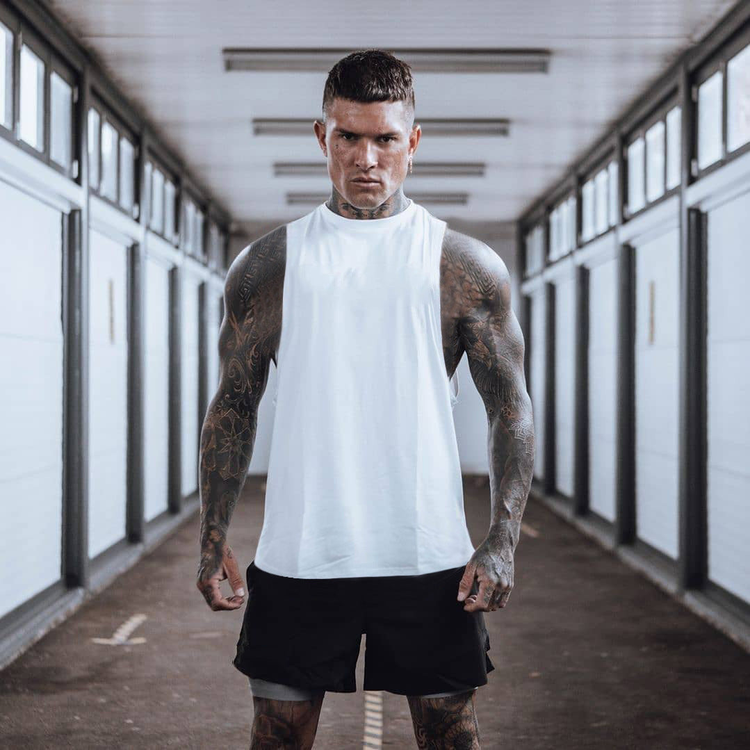 Herren Sportliches Muskelshirt für Training und Freizeit Aliams