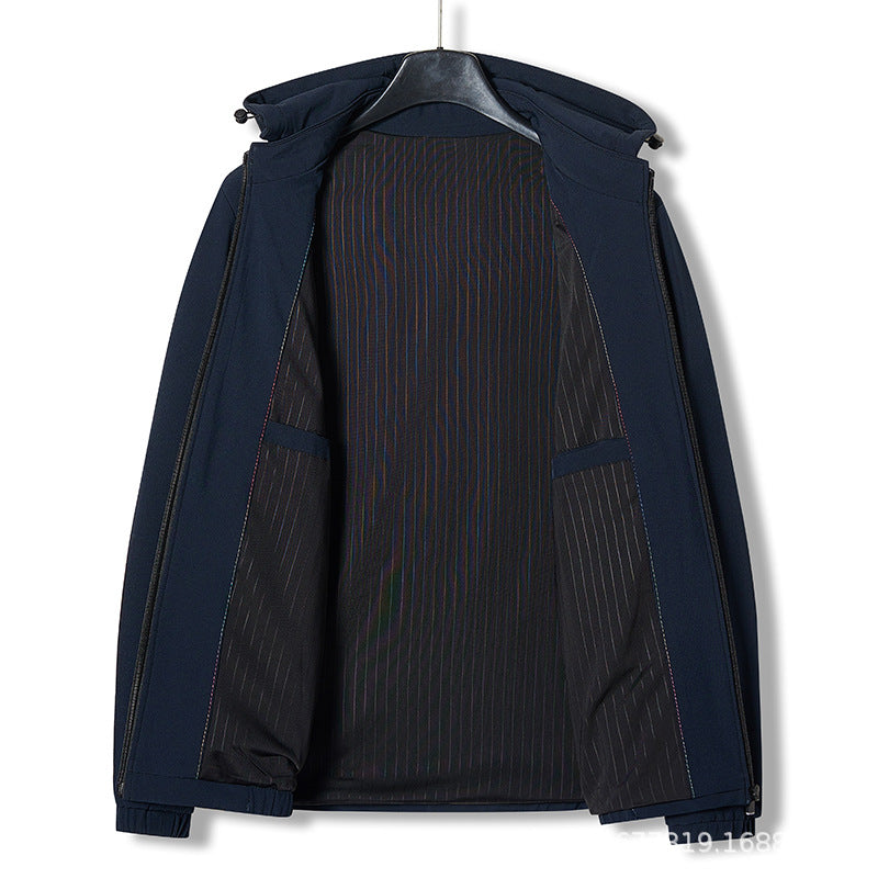 Herren funktionale Freizeitjacke mit verstellbarer Kapuze Aliams